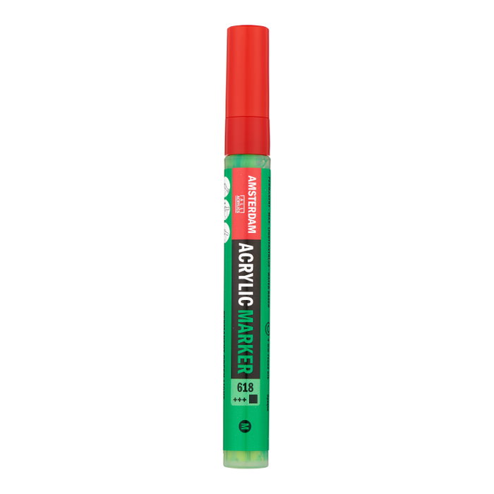 Amsterdam Marcador Acrílico 4 mm Verde Permanente Claro 618 Amsterdam Marcador Acrílico 4 mm Verde Permanente Claro 618